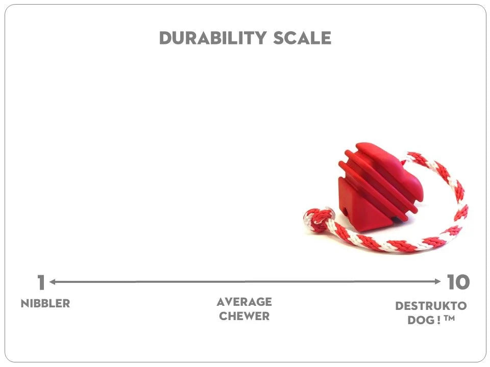 Heart on a String: Ultra-Durable Rubber Rope Toy for Dogs