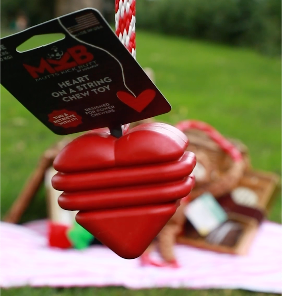 Heart on a String: Ultra-Durable Rubber Rope Toy for Dogs