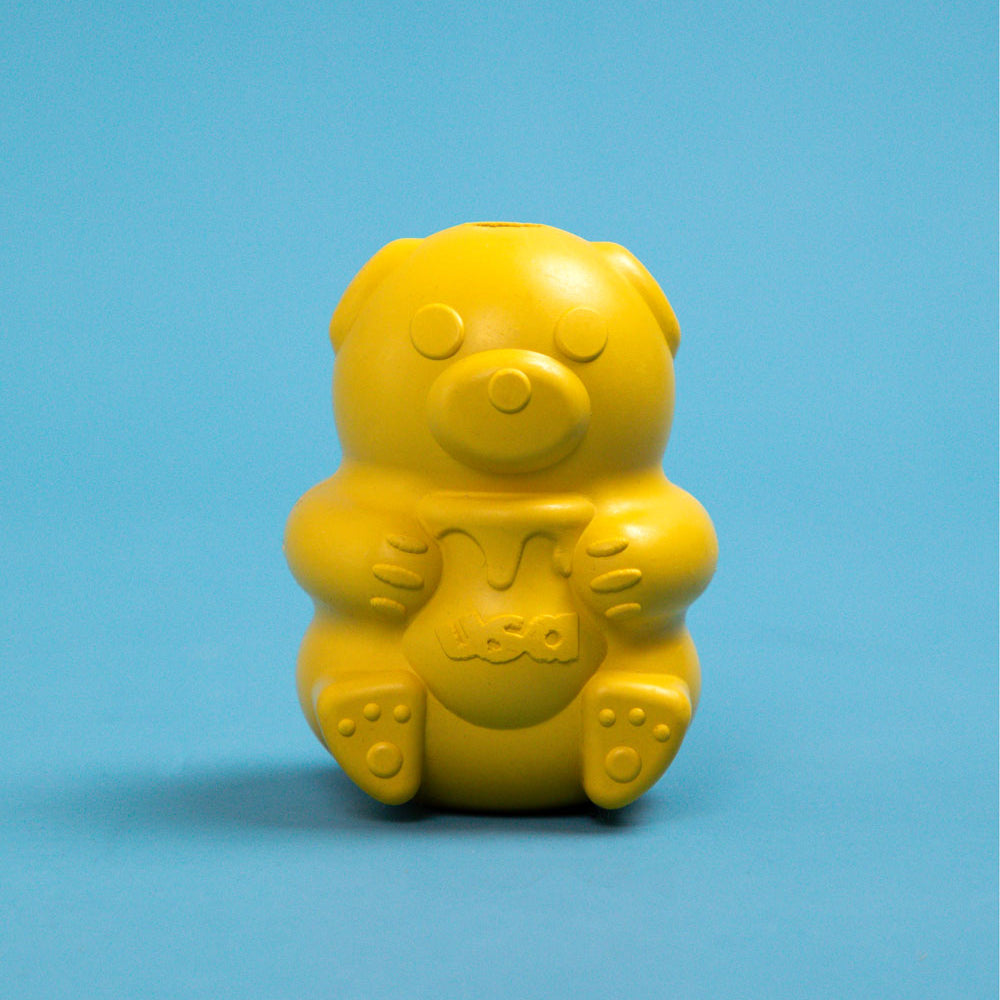 Honey Bear Treat Dispenser Chew Toy — Interactive Treat-Dispensing Toy for Dogs