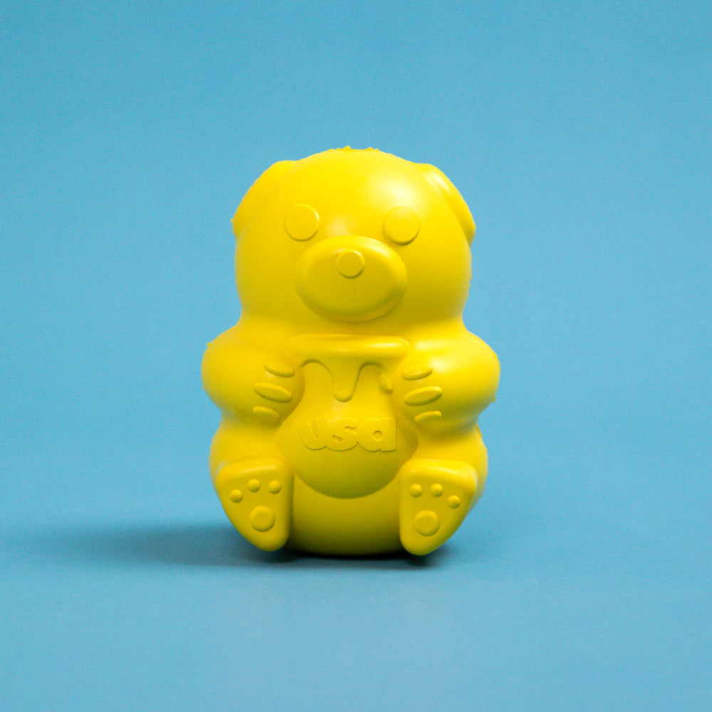 Honey Bear Treat Dispenser Chew Toy — Interactive Treat-Dispensing Toy for Dogs